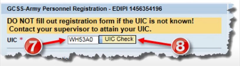 GCSS Army Self Registration - Fill in User Information 02